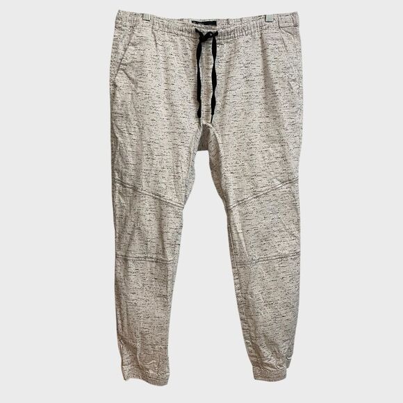 Brooklyn Cloth The Jogger Twill Pull On Pants Men's Size XL White Black Pockets - Picture 1 of 15